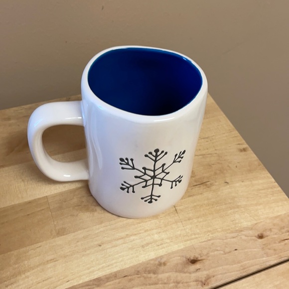 Rae Dunn White Christmas Snowflake Two Sided Holiday Mug Seasonal Decor - Picture 3 of 4